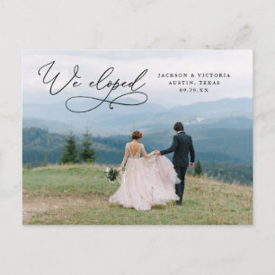 Romantik Wir haben Elopement Postcard Ankündigungspostkarte