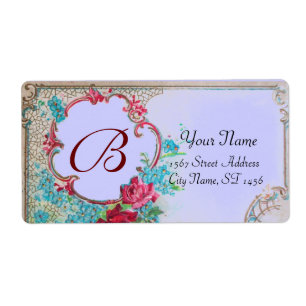 ROMANTIKA-ROSE, BLUE-BLUMEN-BLUMENMONOGRAMM