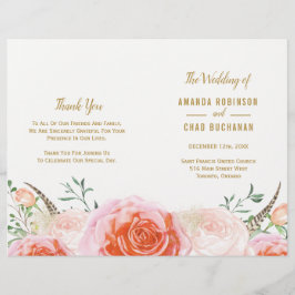 Romantique Boho Tribal Wedding Programmes