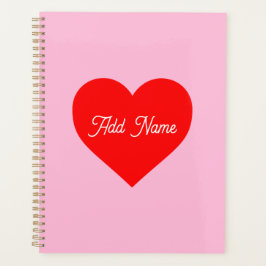 Romantique Coeur Rouge Pastel Rose Personnalisé