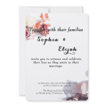 Romantique Élégant Faire-part de mariage Floral