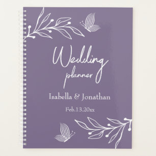 Romantique élégant mariage floral mauve