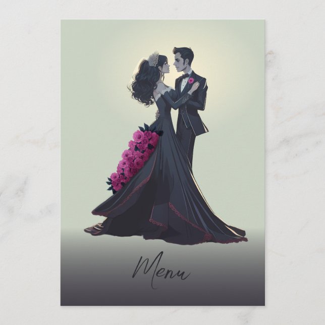 Romantique Gothique Menu Gourmet Élégant (Devant)