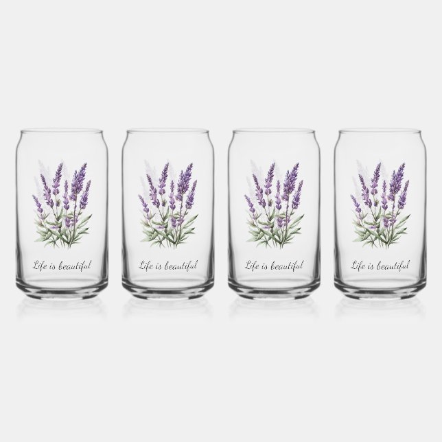 Romantique Gris Violet Lavande Florale (Recto)