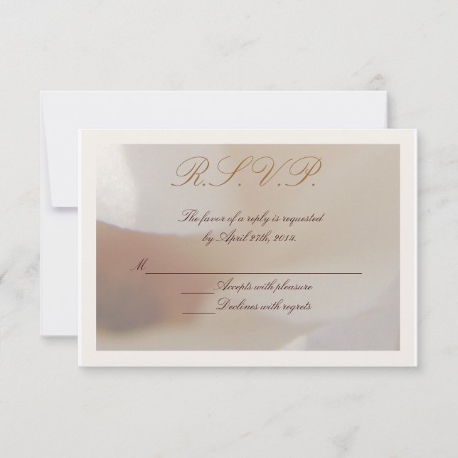 Romantique ivoire Magnolia Mariage RSVP (Devant)