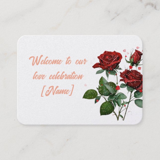 Romantique Love Celebration Carte de bienvenue ave (Devant)