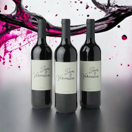 Romantique minimaliste Sage Mariage Étiquette de v