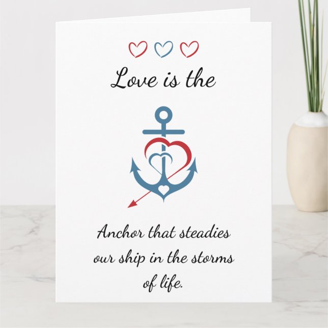 Romantique Poème d'amour moderne Carte Valentine (Devant)