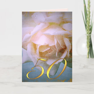 Romantique Rose 50 texte mariage anniversery carte