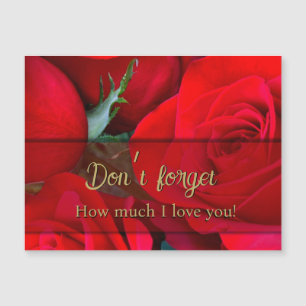Romantique Rouge Rose Saint Valentin Magnet
