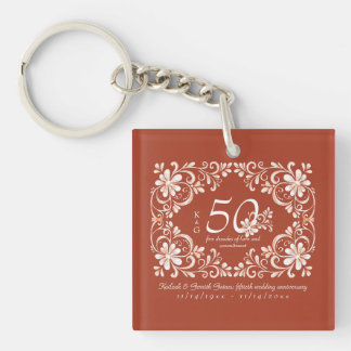 Romantique rouille rouge 50e anniversaire Porte - 