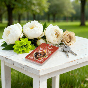 Romantique rouille rouge 50e anniversaire Porte - 