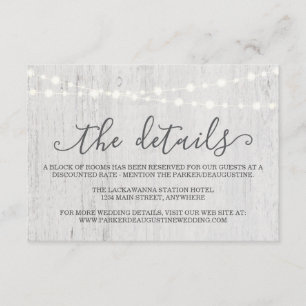 Romantique rustique de la carte   de clôture de