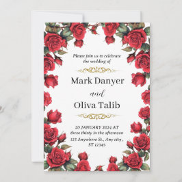Romantique Vintage Mariage Invitation