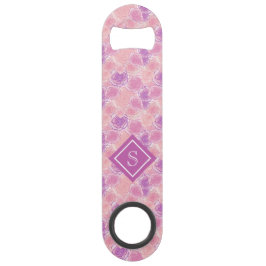 Romantique violet Rose Floral Personnalisé Monogra
