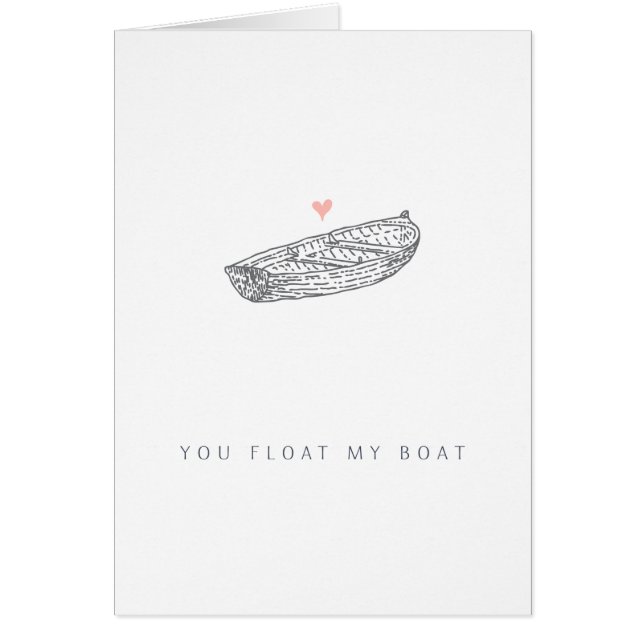 Romantique - Vous Flottez Mon Bateau | Carte de vo (Devant)