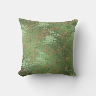 Romantisch, Aquamarin, Aquarell, Chic, floral Kissen