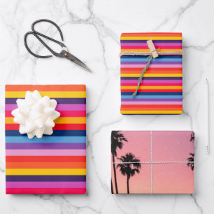 Romantisch bunt geschenkpapier set