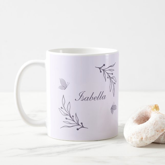 Romantisch elegant und blumenreich kaffeetasse (Mit Donut)
