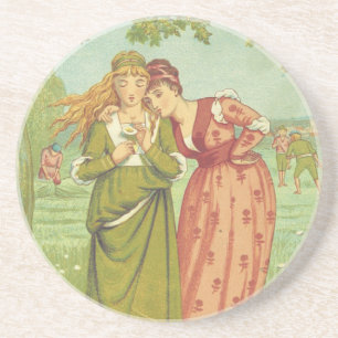 Romantisch Elegant Vintage Valentinstag, viktorian Getränkeuntersetzer