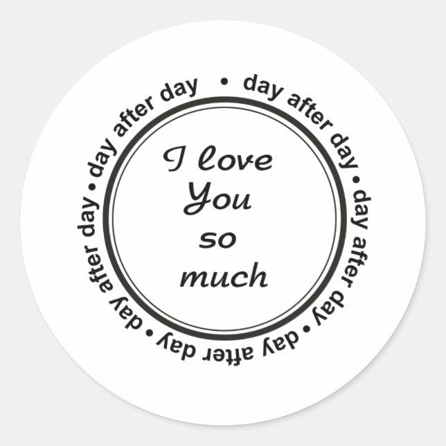Romantisch für ihn, sie, ich Liebe dich Runder Aufkleber (Vorderseite)