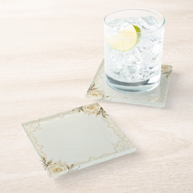 romantisch glasuntersetzer (Schrägansicht)