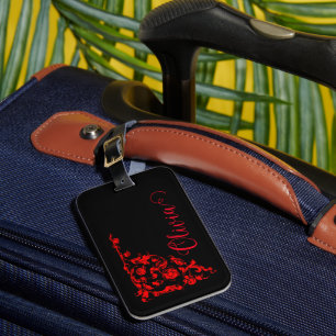 Romantisch, personalisiert im Vintage-Stil Gepäckanhänger