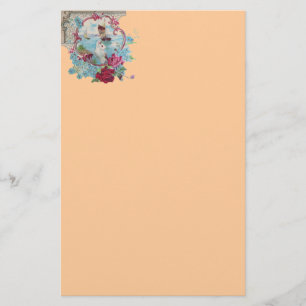 ROMANTISCH , rosa rot blau Briefpapier