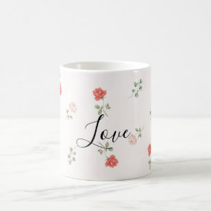 Romantisch rote verwischte rosa Rosen Liebe Kaffeetasse
