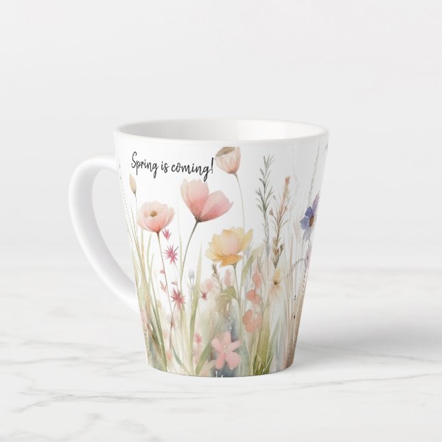 Romantisch, rustikal, Wildblume motiviert Milchtasse (Linke Ecke)