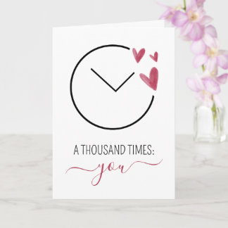 Romantisch Süß Ein Tausend Mal Euch/Jahrestag Karte