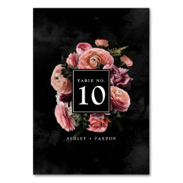 Romantisch und Moody Pink | Floral Bouquet auf Bla Tischnummer