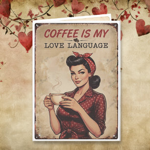 Romantisch und Süß Ich liebe dich Kaffeewitz Karte