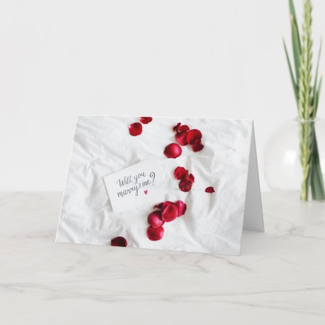 ROMANTISCH WIE GEFRAGT **MARRY ME*** CARD KARTE (Vorderseite)