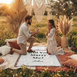 ROMANTISCH Wirst du mich heiraten Heiratsantrag Decke