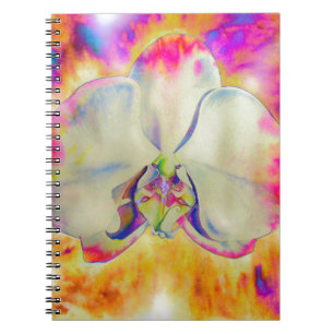Romantische abstrakte Orchideen-Wasserfarbenmalere Notizblock