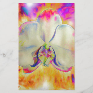 Romantische abstrakte Orchideenmalerei Briefpapier