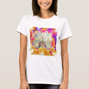 Romantische abstrakte Orchideenmalerei T-Shirt