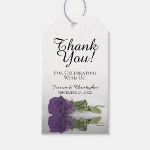Romantische Amethyst Purpurrose Hochzeit Danke Geschenkanhänger