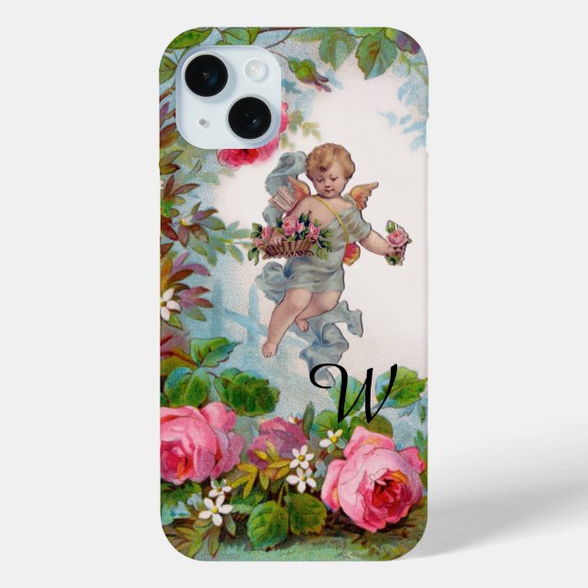 ROMANTISCHE ANGEL ANSAMMLUNG PINK ROSES UND BLUME Case-Mate iPhone HÜLLE (Rückseite)