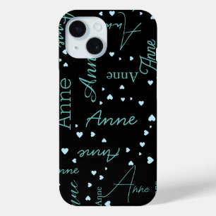 Romantische Anne (individuelle Name) zartes blaues Case-Mate iPhone Hülle