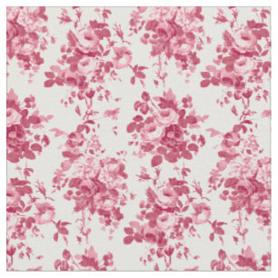 Romantische antike Vintage Rose Rosa auf Weiß Stoff