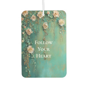 Romantische Aquamarin Blush Pink-Blume Autolufterfrischer