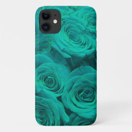 Romantische aquamarin-grüne Rose Case-Mate iPhone Hülle