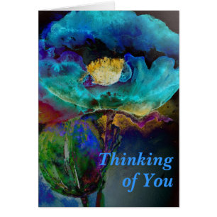 Romantische aquamarine Blumenbemalung