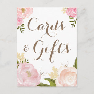 Romantische Aquarell-Blumen Karten & Geschenke Hoc