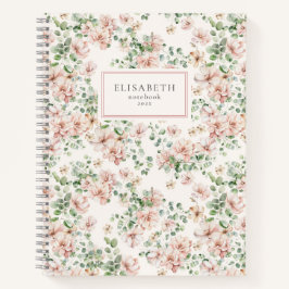 Romantische Aquarellblüte Notizbuch