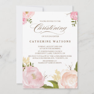 Romantische Aquarellfarben Blume Foto feiern Einladung