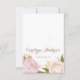 Romantische Aquarellfarben Blume Hochzeit Platzkar Einladung