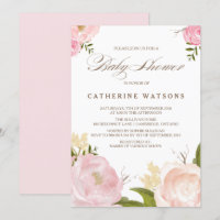 Romantische Aquarellfarben Blume Kinderdusche Einl